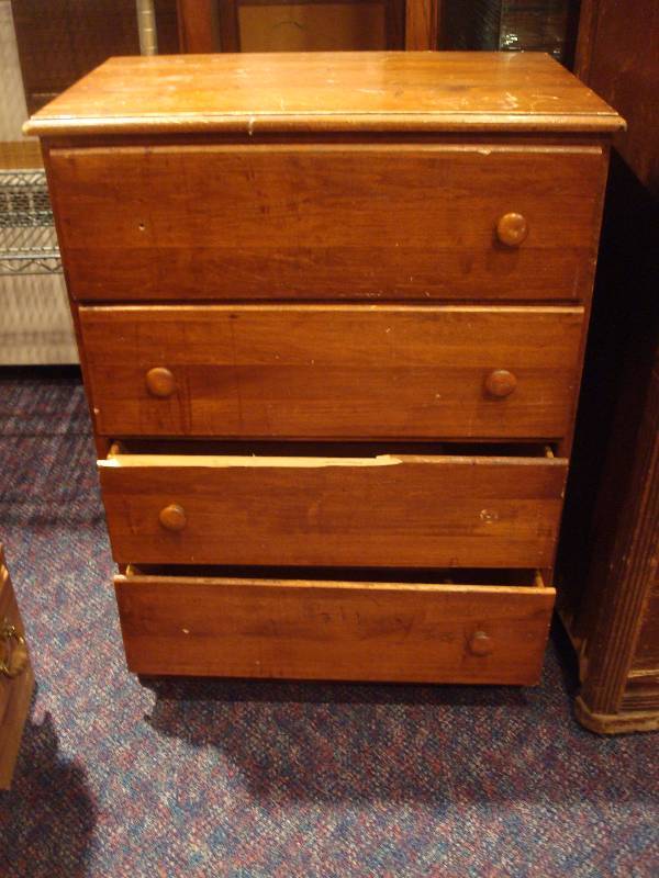 lot 5 image: Solid Wood Dresser Has Wear....