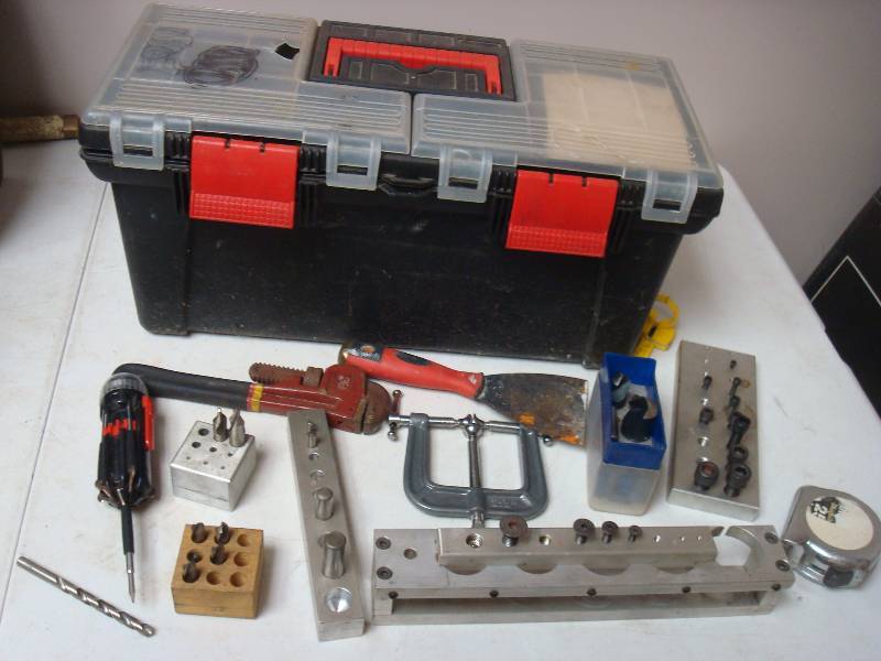 lot 43 image: Tool Box With Bits And Tools. Box Shows Wear...