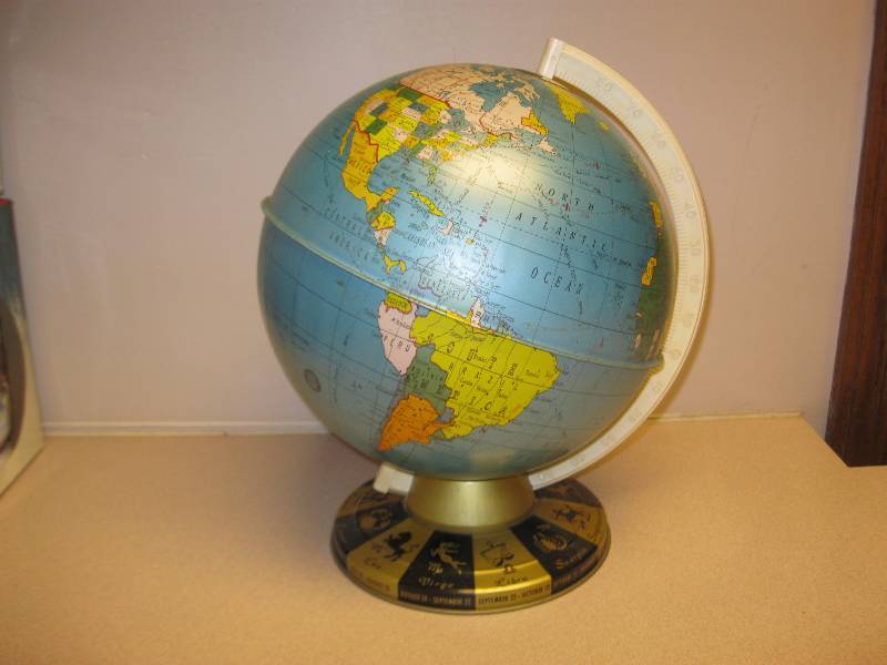 lot 53 image: Vintage Ohio Arts Litho&nbspZodiac Globe.&nb...