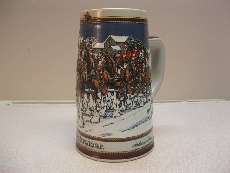 lot 104 image: 1989 Budweiser Collector Mug. ...