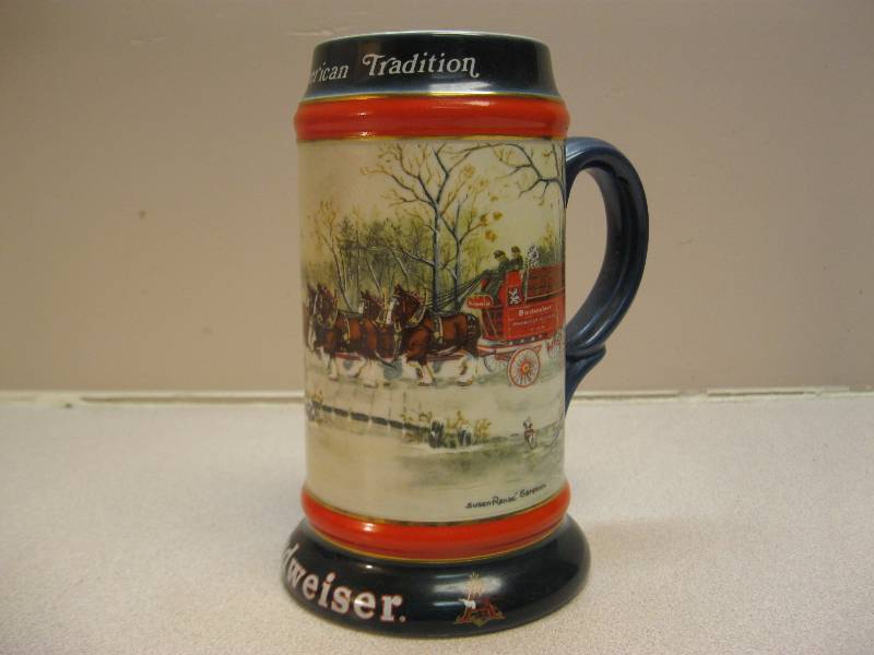 lot 105 image: 1990 Budweiser Collector Mug....