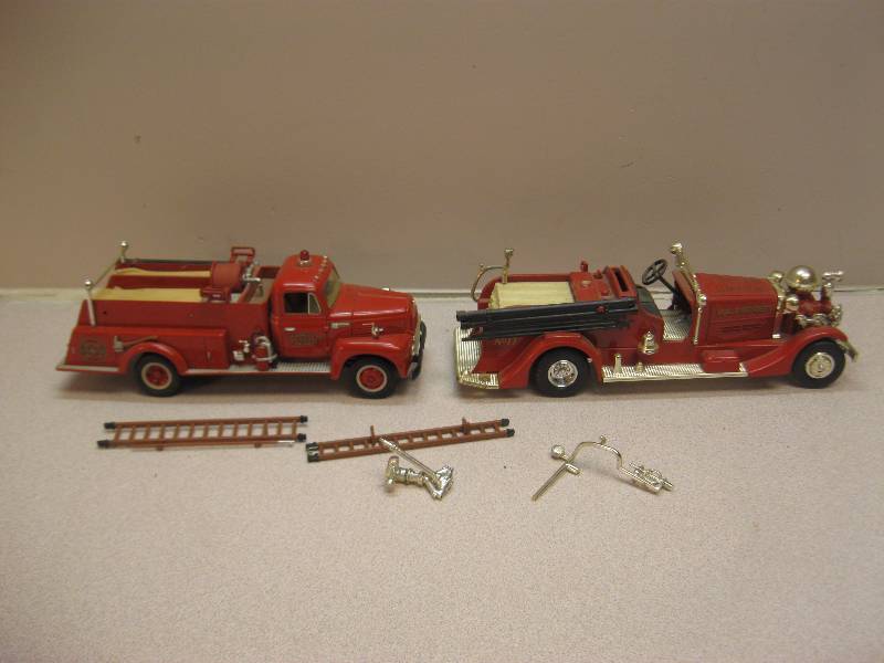 lot 119 image: Lot Of 2 Die Cast Fire Trucks Have Wear And B...