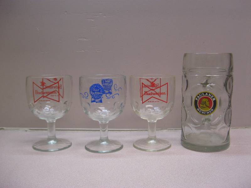 lot 123 image: Lot Of Vintage Beer Glass Goblets. ...