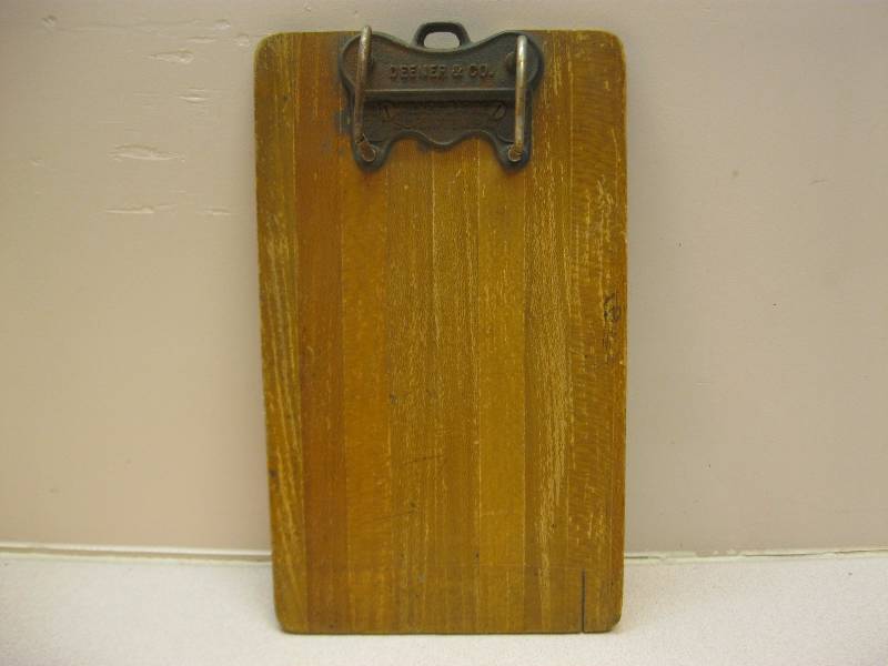 lot 146 image: VintageAntique Cast Metal Wood Clip Board....
