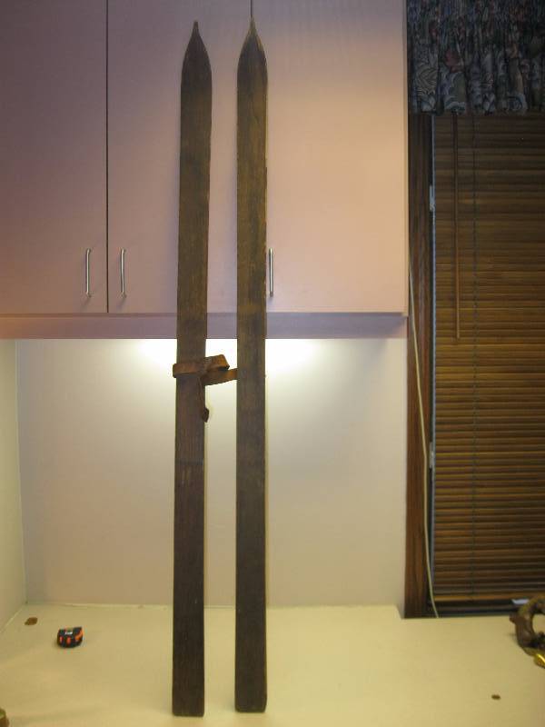 lot 172 image: VintageAntique Wood Skies....