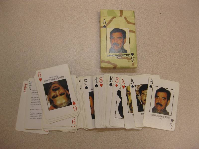 lot 199 image: Iraq Most Wanted Playing Cards....