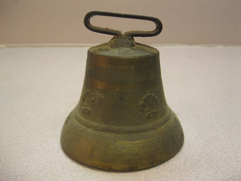 lot 233 image: Vintage Brass Bell With Strap Hole....