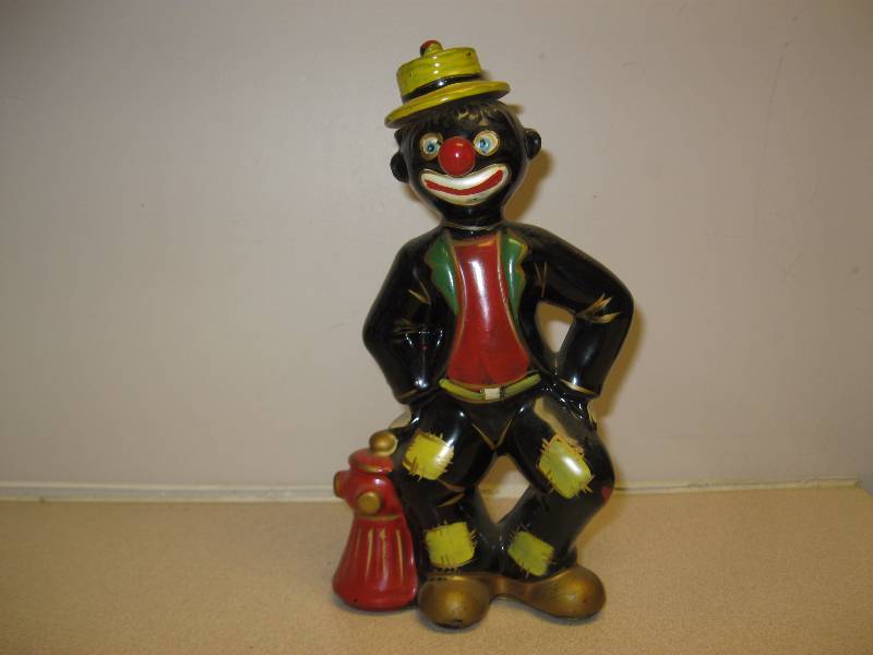 lot 270 image: Vintage Black Clown Decanter. ...