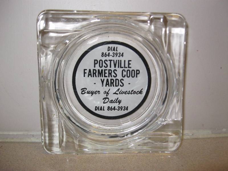 lot 276 image: Vintage Postville&nbspFarmers Coop Yards Gla...