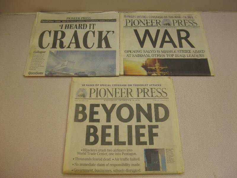 lot 279 image: Historic Newspapers 9-11....