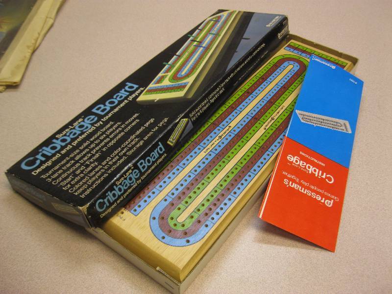 lot 291 image: Pressman Cribbage Board....