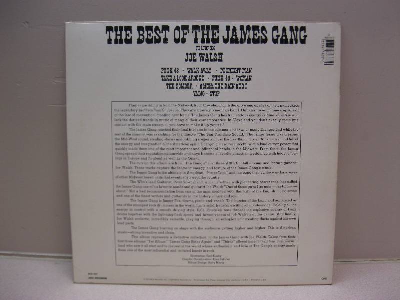 lot 342 image: The Best Of The James Gang Featuring Joe Wals...