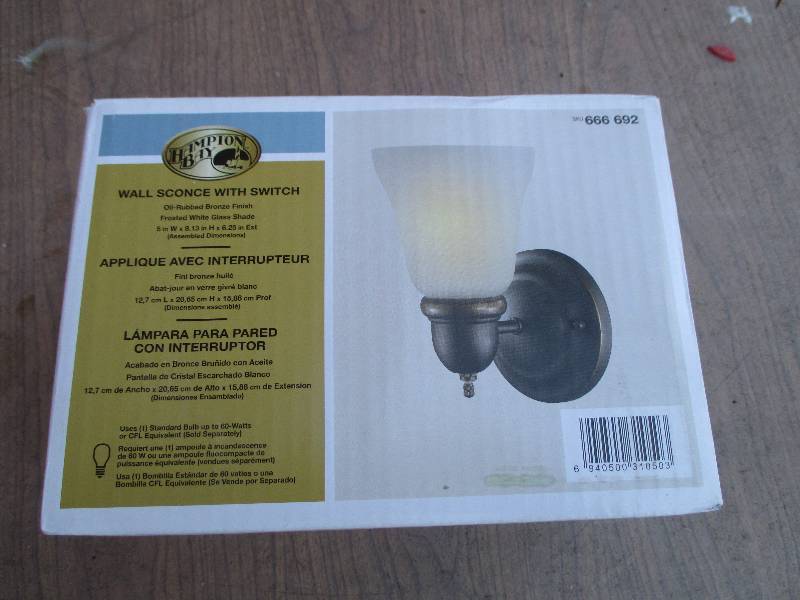 Hampton Bat wall sconce with switch...