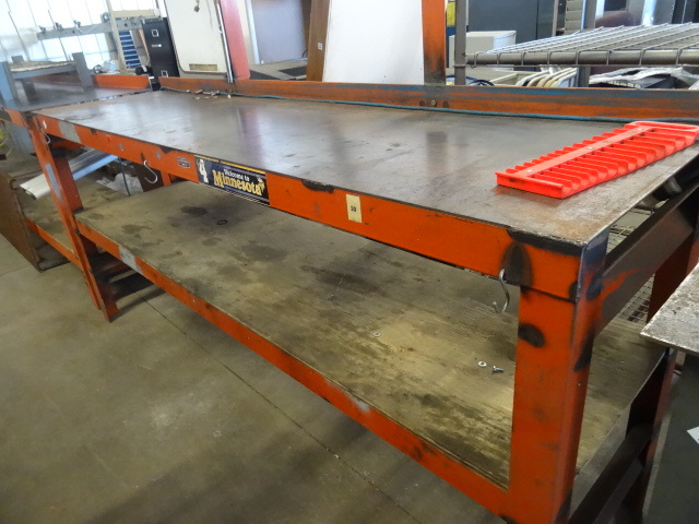 lot 3 image: 96 X 25 X 45 Steel Work Bench