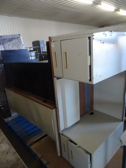 lot 9 image: 3 Metal Office Desks