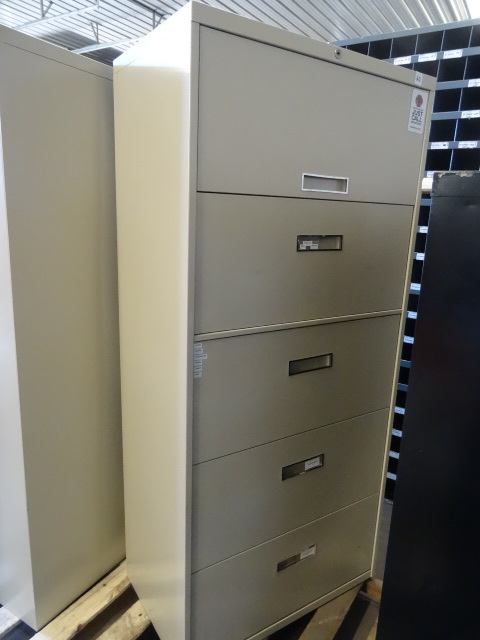 lot 60 image: 30 Metal 5 Drawer Lateral File