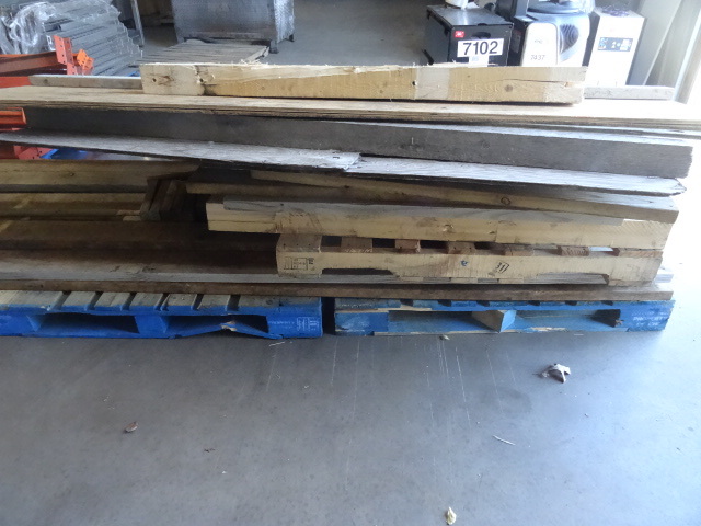 lot 66 image: Pile of Misc Wood. Treated 2 X 6 Board,