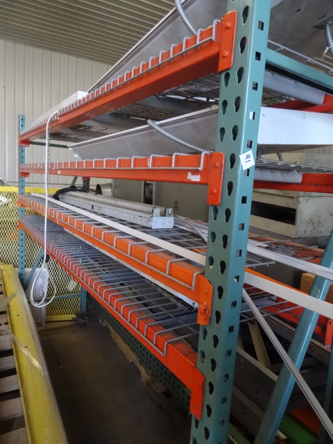 lot 91 image: Tear Drop Pallet Rack Section