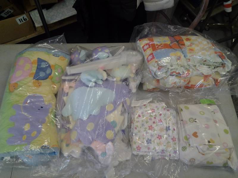 Lot Of Baby Crib Sheets, Mobile, Activity Play Blankets