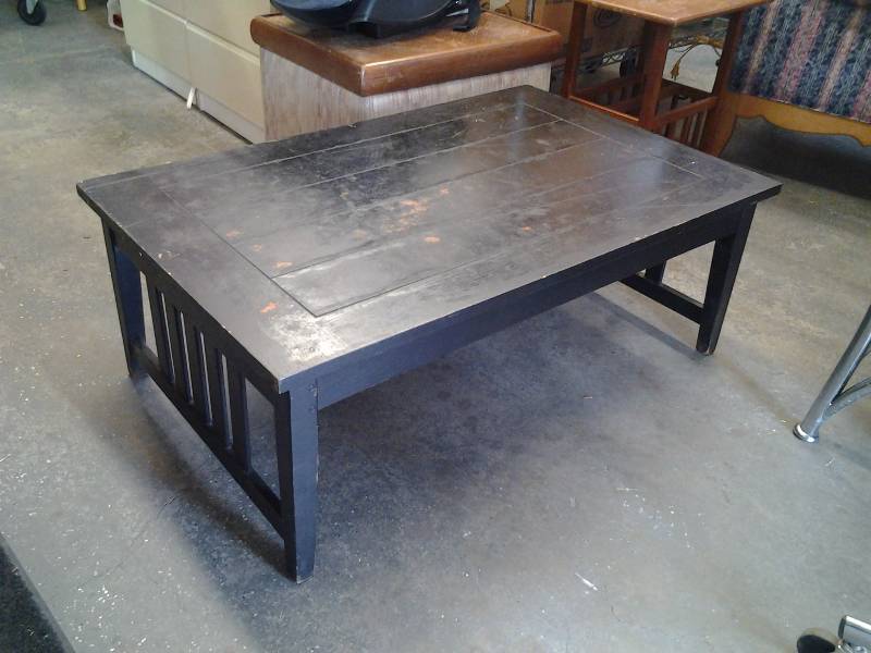 Coffee Table With Plank Look 44x28x16