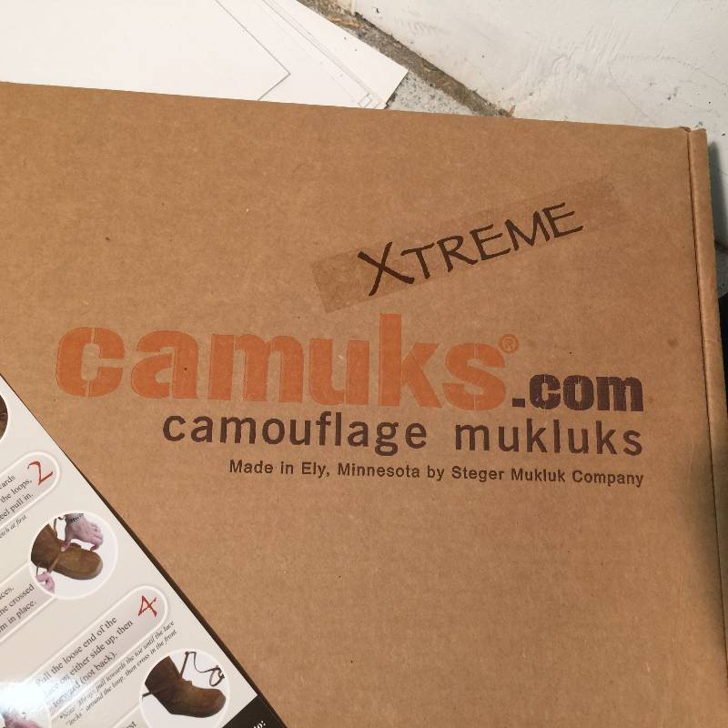 lot 34 image: Extreme Camuks, Camo Mukluks