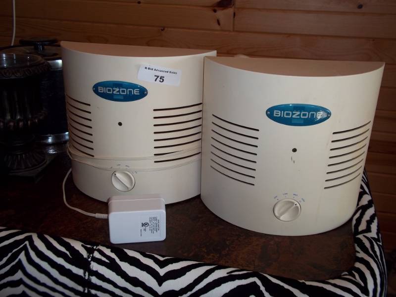 lot 75 image: Pair of Biozone air cleaner