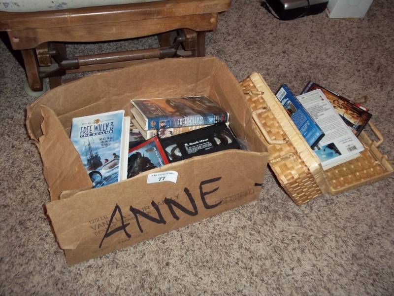 lot 77 image: Assorted VHS Tapes and DVDS