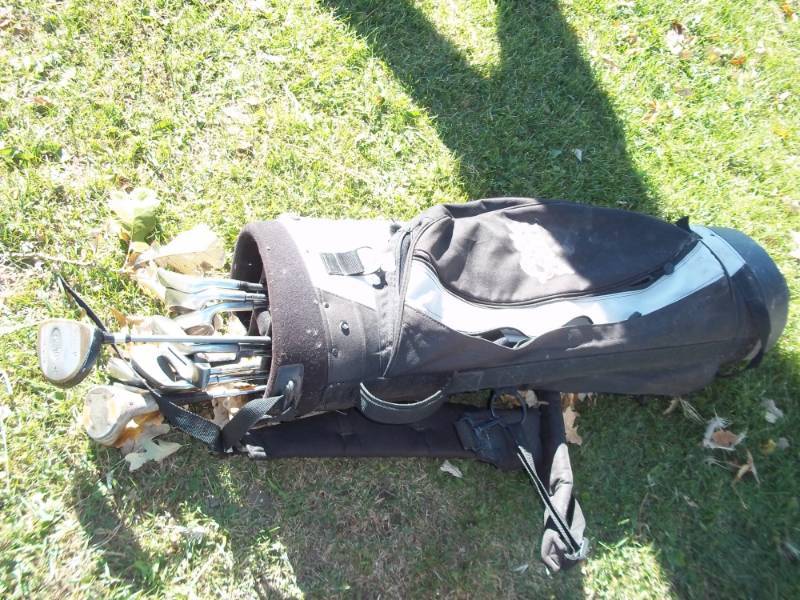 lot 138 image: Golf clubs with bag