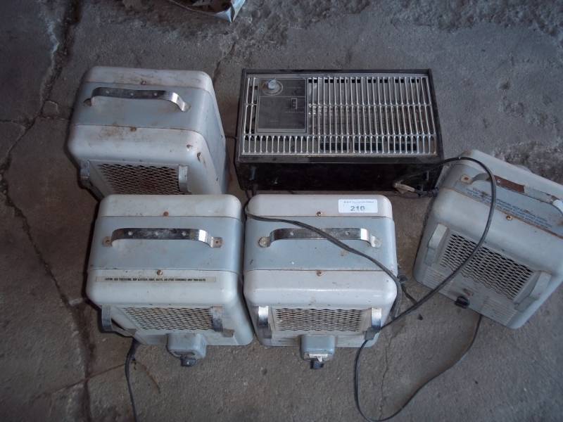 lot 210 image: 5 electric heaters