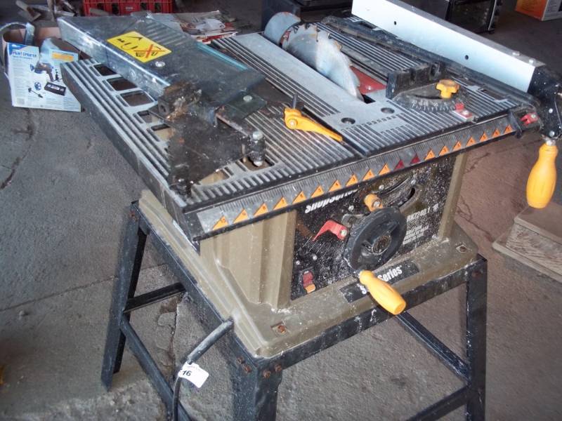 lot 216 image: 10 Table saw with stand