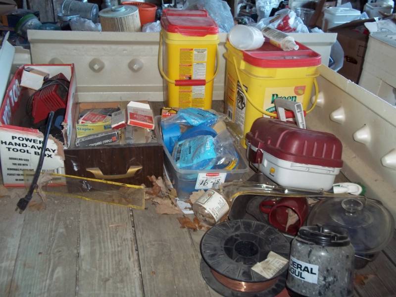 lot 248 image: Tackle box with blue tape lot