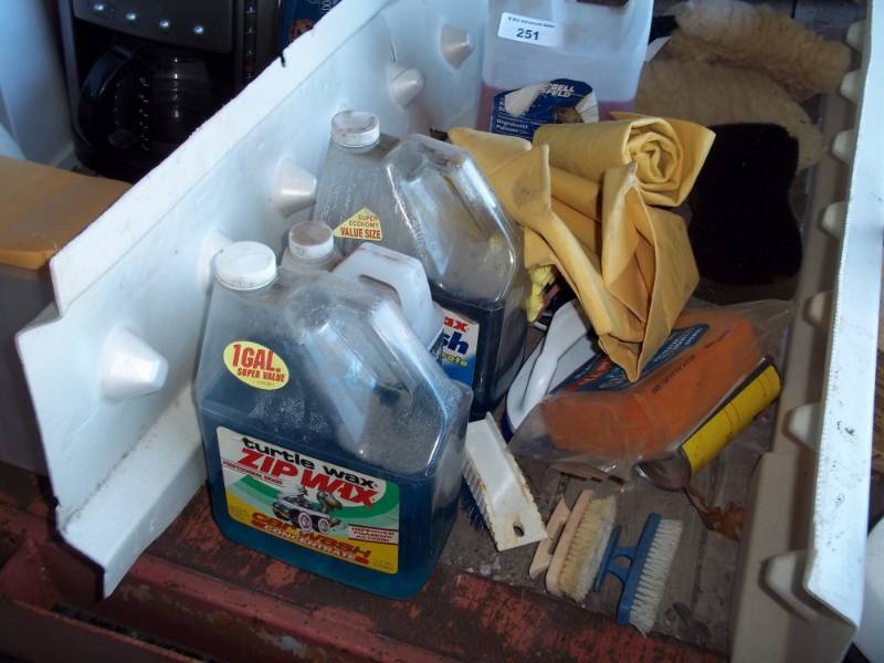 lot 251 image: Lot containing Car wash, cleaning supplies