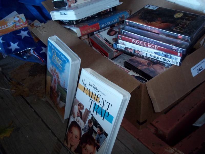 lot 283 image: Large Lot of VHS and DVD Movies