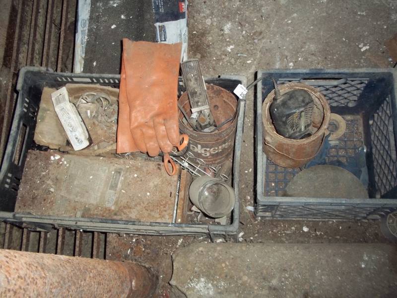 lot 354 image: 2 plastic totes with parts