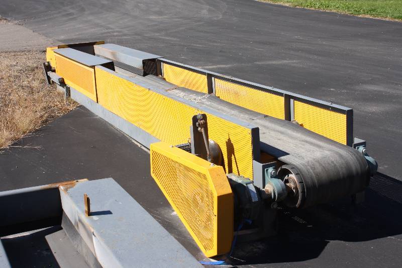 lot 1 image: Cal-Fab Systems Inc. Commercial Conveyor Belt System wMetal Frame Flat-Loader Yellow 19 12 x 4