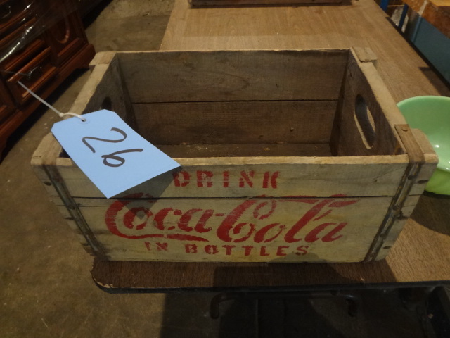 lot 26 image: Wooden Coke Case