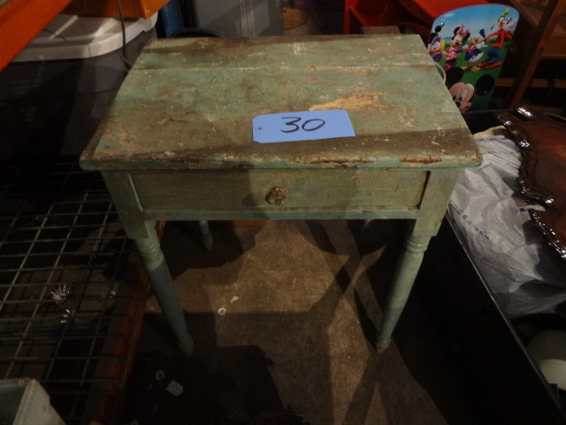 lot 30 image: Primitive Table and Wall Chest