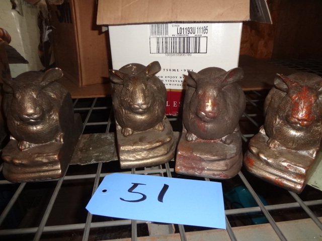 lot 51 image: Rabbit Book Ends