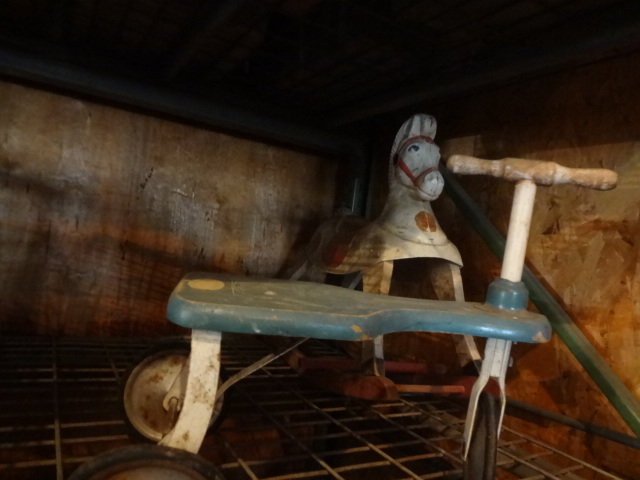 lot 63 image: Vintage Scooter, Rocking Horse