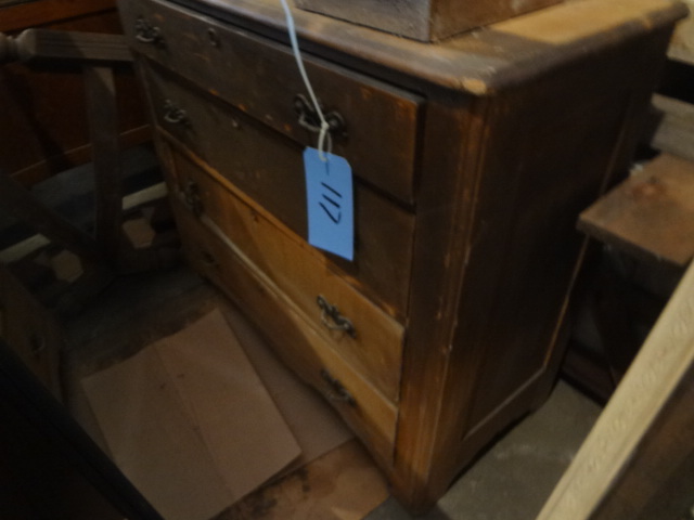 lot 117 image: Old Chest of Drawers