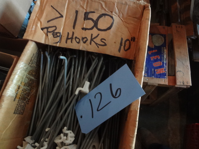 lot 126 image: 150 Plus Peg Board Hooks