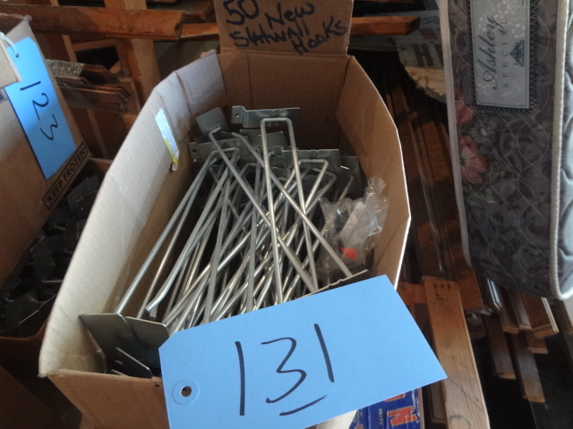 lot 131 image: 50 New Slatwall Hooks
