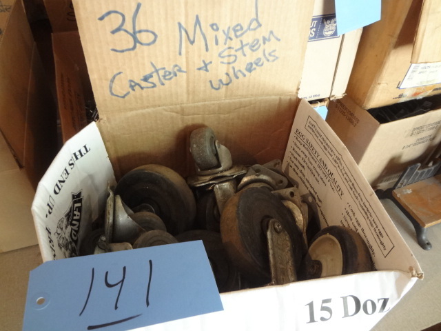 lot 141 image: 36 Caster Stem Wheels