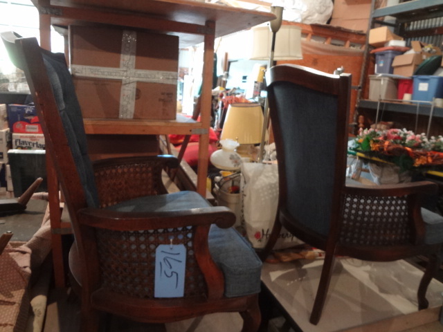 lot 166 image: Two Wicker Chairs