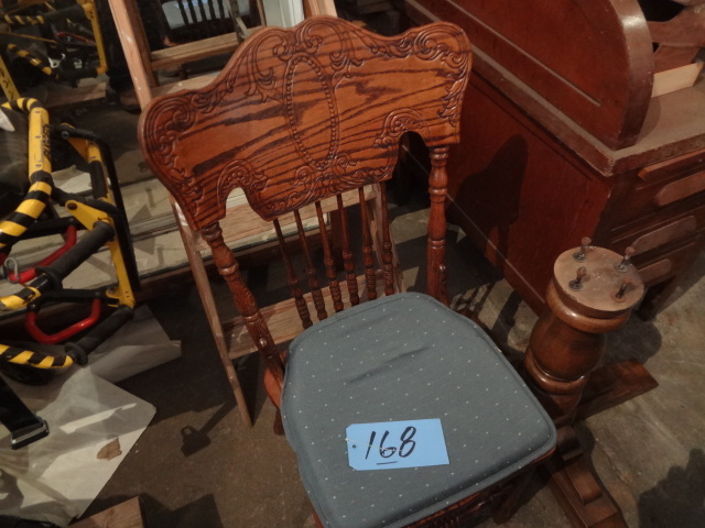 lot 168 image: (4) Pressed Back Chairs