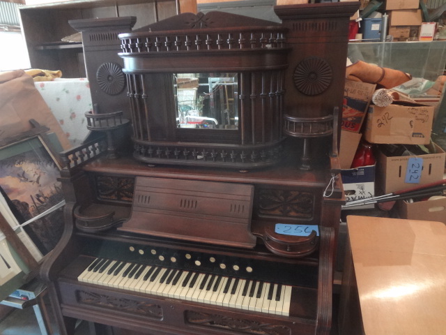 lot 256 image: Antique Pump Organ