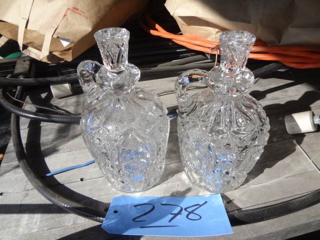 lot 278 image: Pair of Crystal Decanters