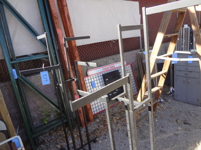 lot 374 image: Pair Black Clothing display racks