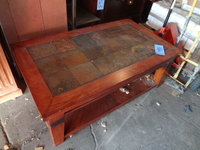 lot 485 image: Stone Top Coffee Table