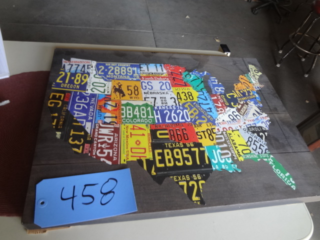 lot 458 image: US Map Print